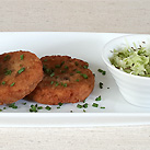 Buchweizenlaibchen mit Krautsalat (Buchweizenfrikadellen mit Wei�kohlsalat) – wunderbar aromatisch!